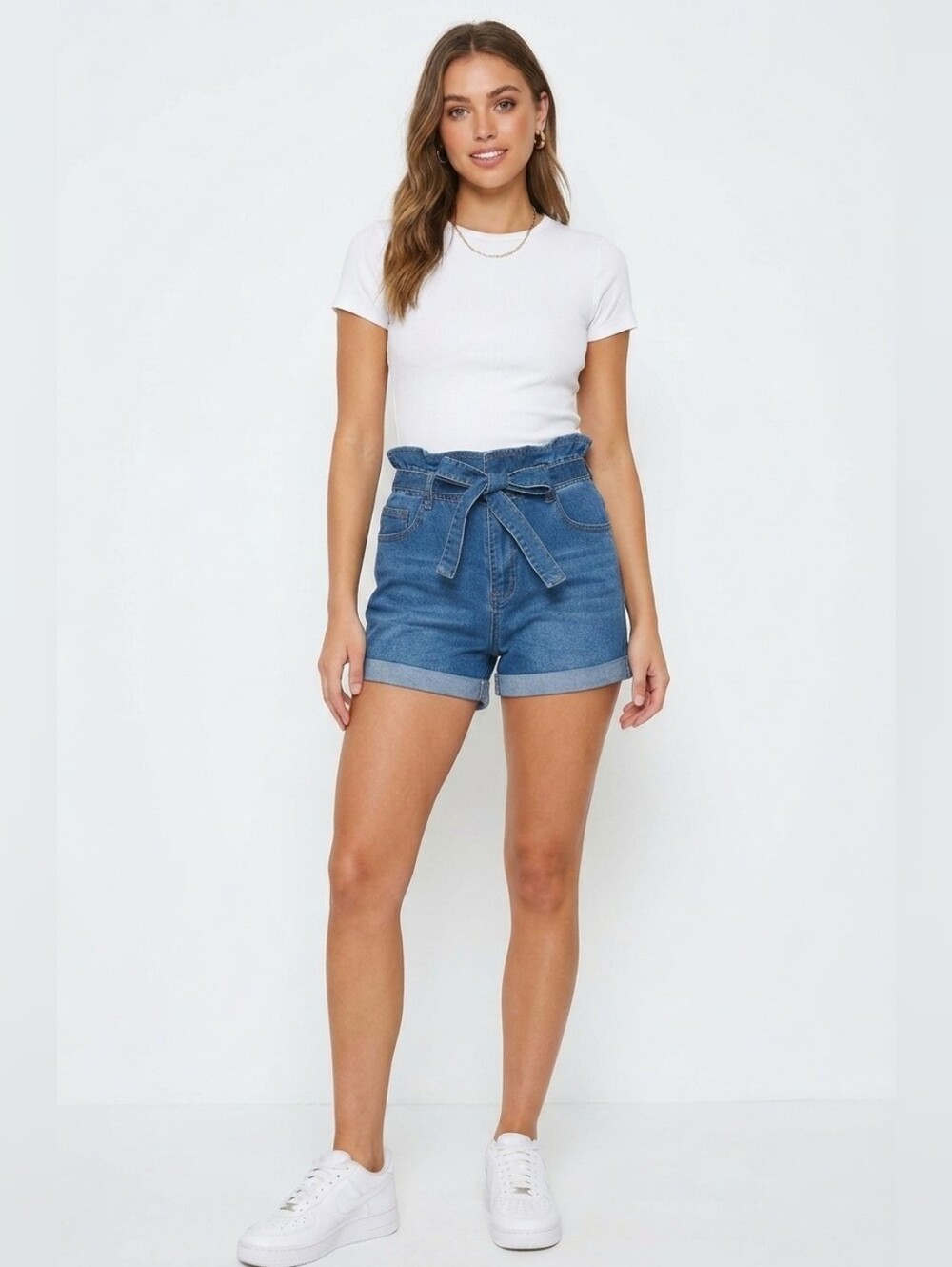 Machine Jeans NWT Women's High Rise Paperbag Denim/Jean Shorts Size 30/10